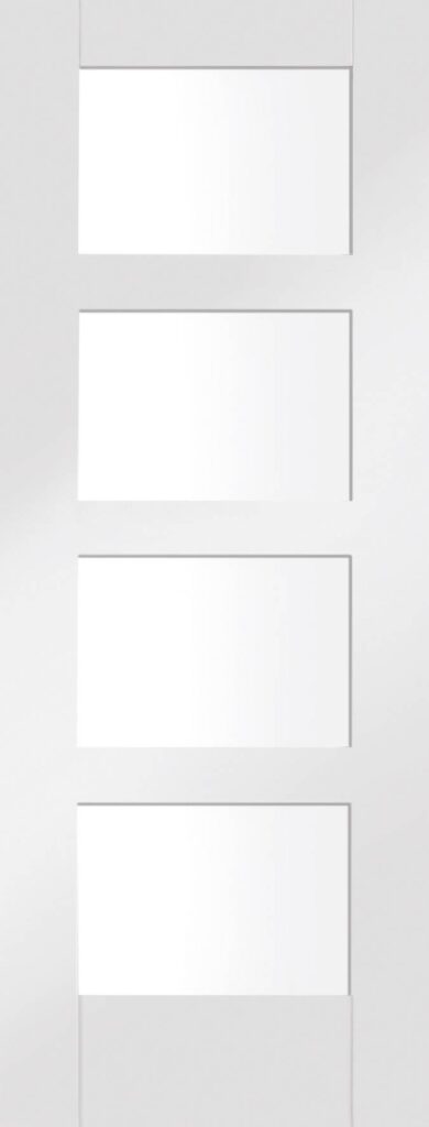 shaker 4 light white primed internal fire door fd30