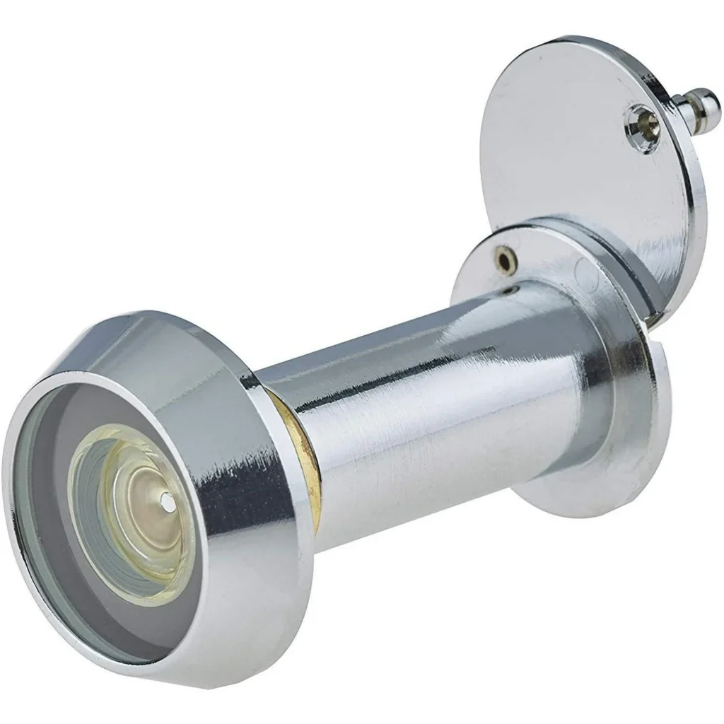 fire rated door viewer 200 degree polished chrome