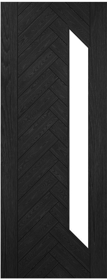 brushed black oak glazed internal door deanta fontaine
