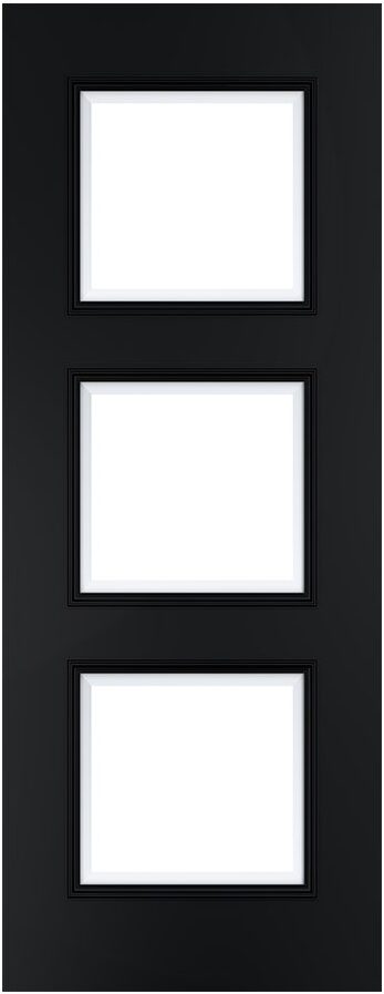 trinity black prefinished bevelled glazed internal door