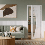 LPD White Girona internal door installed in modern home – same day delivery West Yorkshire and Lancashire