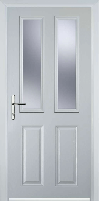 2 panel 2 glazed composite front door victorian style