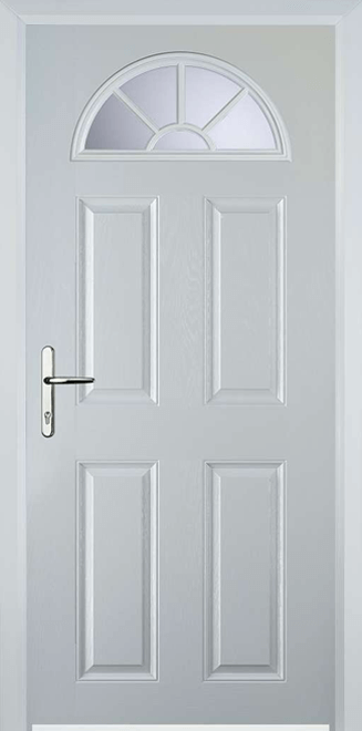 4 panel sunburst composite front door traditional UK