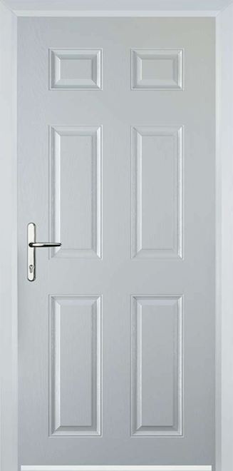 6 panel composite front door traditional style Doorphoria