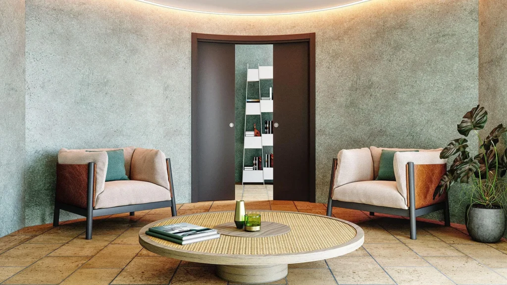 ermetika arkimede curved pocket door system