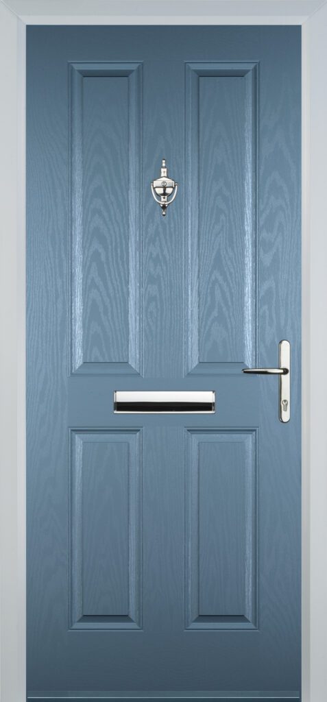 4 panel solid composite door with clean unglazed panel design