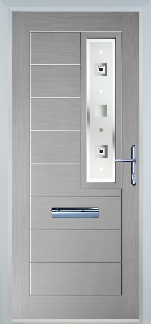 Modern Door56 Agate Grey | Doorphoria Modern Door56 composite door in Agate Grey with contemporary panel layout and custom sizing options