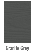 Granite grey color swatch framed on white with label Granite Grey beneath it